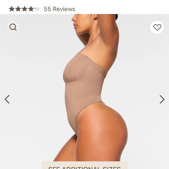 Size medium skims STRAPLESS THONG BODYSUIT - Picture 3 of 5